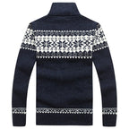 Sweter Męski | Regularny krój z wzorem śnieżynki i długim rękawem - Arkadya Outlet - Sweaters