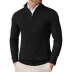 Sweter Męski | Regularny krój z zamkiem błyskawicznym do połowy - Arkadya Outlet - Sweaters