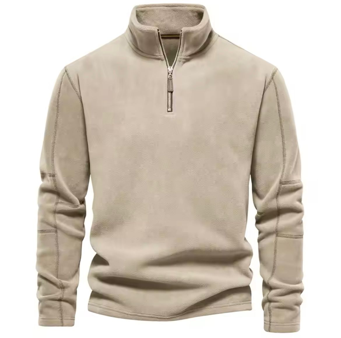 Sweter Męski | Stójka i Krój Pulowerowy na Długi Rękaw - Arkadya Outlet - Sweaters