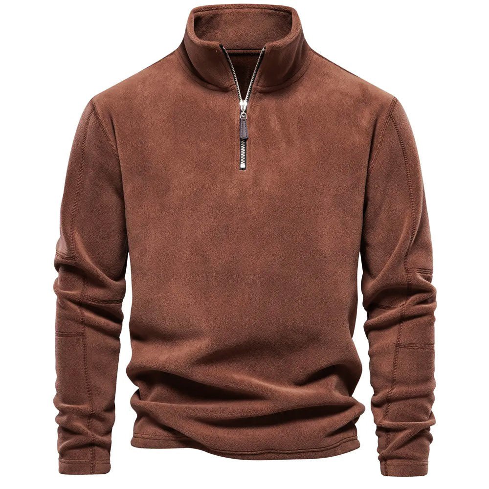Sweter Męski | Stójka i Krój Pulowerowy na Długi Rękaw - Arkadya Outlet - Sweaters