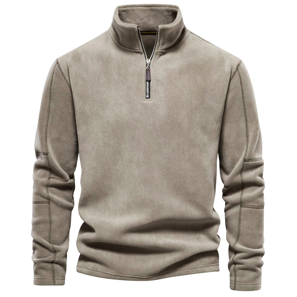 Sweter Męski | Stójka i Krój Pulowerowy na Długi Rękaw - Arkadya Outlet - Sweaters
