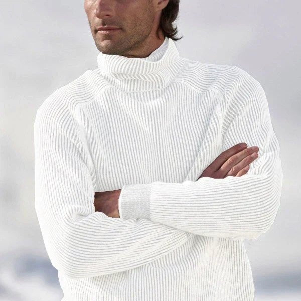 Sweter Męski | Wysoki Kołnierz Golf i Długi Rękaw - Arkadya Outlet - Sweaters
