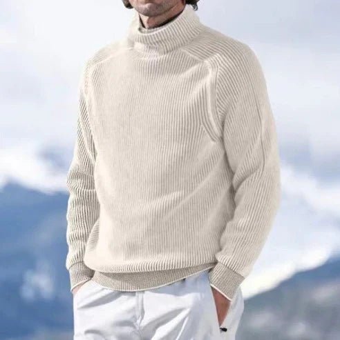Sweter Męski | Wysoki Kołnierz Golf i Długi Rękaw - Arkadya Outlet - Sweaters