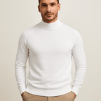 Sweter Męski z Golfem | Dopasowany Krój z Długim Rękawem - Arkadya Outlet - Sweaters