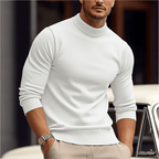 Sweter Męski z Golfem | Dopasowany Krój z Długim Rękawem - Arkadya Outlet - Sweaters