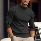 Sweter Męski z Golfem | Dopasowany Krój z Długim Rękawem - Arkadya Outlet - Sweaters