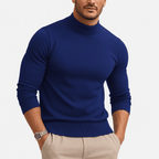 Sweter Męski z Golfem | Dopasowany Krój z Długim Rękawem - Arkadya Outlet - Sweaters