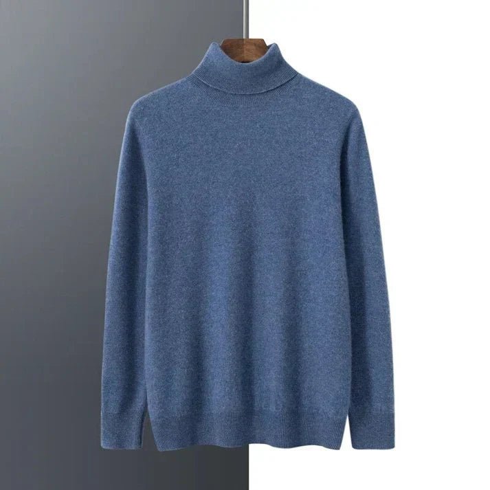 Sweter Męski z Golfem | Krój Regularny i Długi Rękaw - Arkadya Outlet - Sweaters