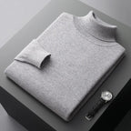 Sweter Męski z Golfem | Krój Regularny i Długi Rękaw - Arkadya Outlet - Sweaters