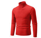 Sweter Męski z Golfem | Prążkowany Splot z Długim Rękawem - Arkadya Outlet - Sweaters