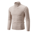 Sweter Męski z Golfem | Prążkowany Splot z Długim Rękawem - Arkadya Outlet - Sweaters