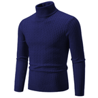 Sweter Męski z Golfem | Prążkowany Splot z Długim Rękawem - Arkadya Outlet - Sweaters