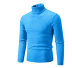 Sweter Męski z Golfem | Prążkowany Splot z Długim Rękawem - Arkadya Outlet - Sweaters