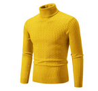 Sweter Męski z Golfem | Prążkowany Splot z Długim Rękawem - Arkadya Outlet - Sweaters