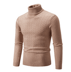 Sweter Męski z Golfem | Prążkowany Splot z Długim Rękawem - Arkadya Outlet - Sweaters