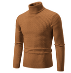 Sweter Męski z Golfem | Prążkowany Splot z Długim Rękawem - Arkadya Outlet - Sweaters