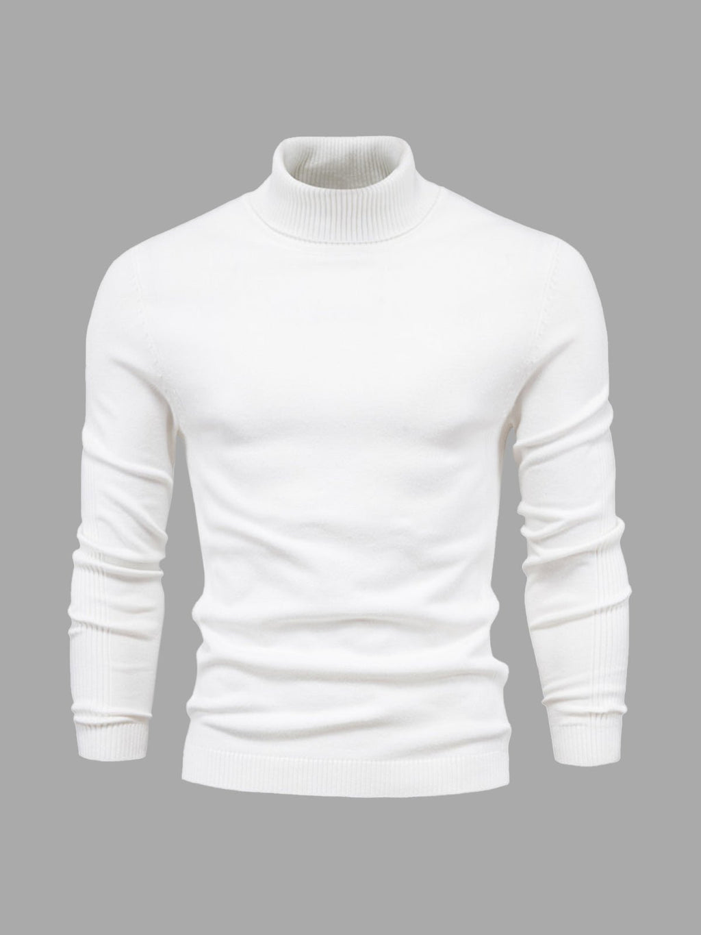 Sweter Męski z Golfem | Regularny Krój i Długi Rękaw - Arkadya Outlet - Sweaters