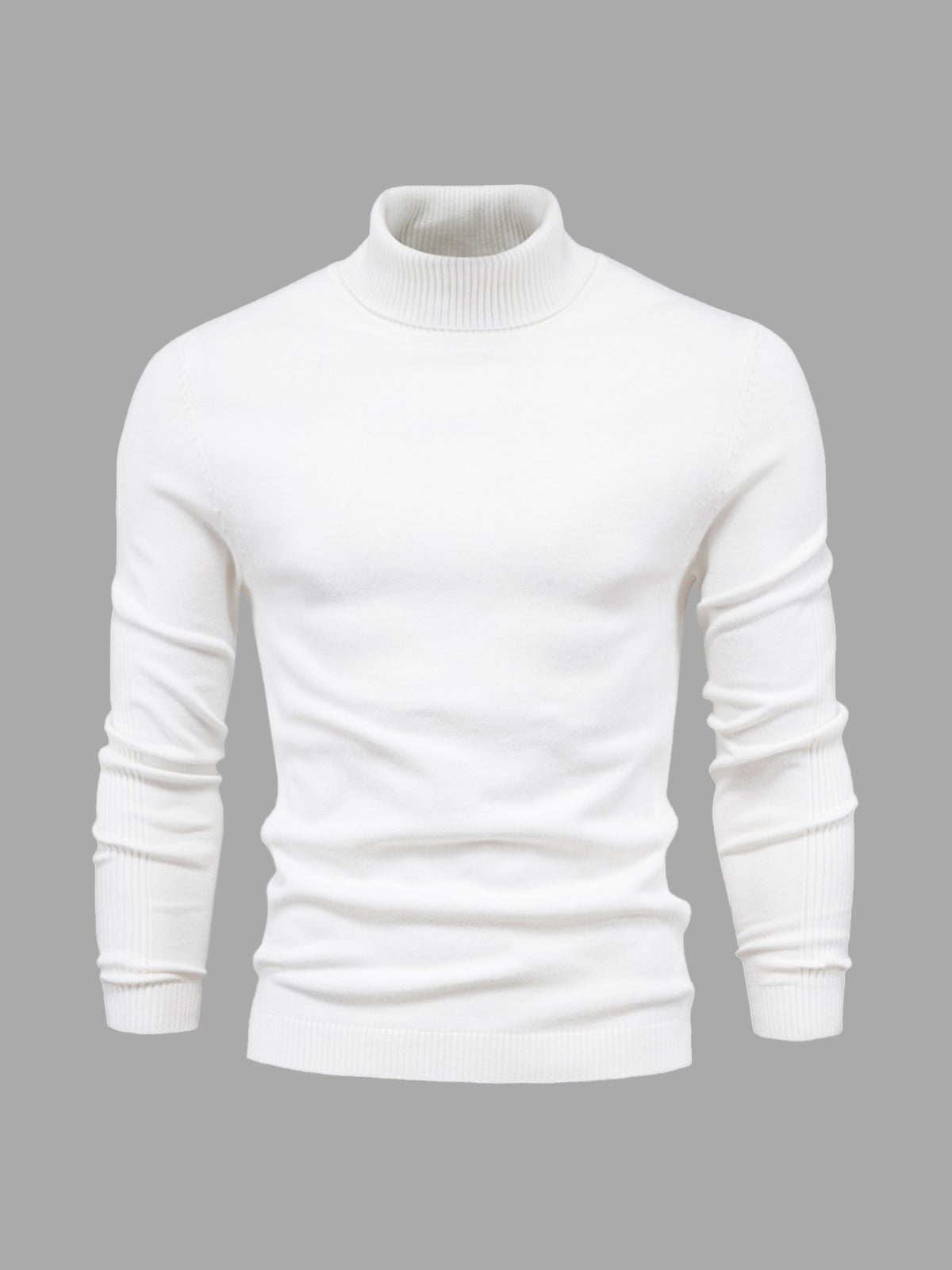 Sweter Męski z Golfem | Regularny Krój i Długi Rękaw - Arkadya Outlet - Sweaters