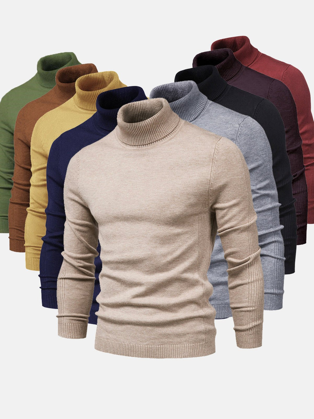 Sweter Męski z Golfem | Regularny Krój i Długi Rękaw - Arkadya Outlet - Sweaters