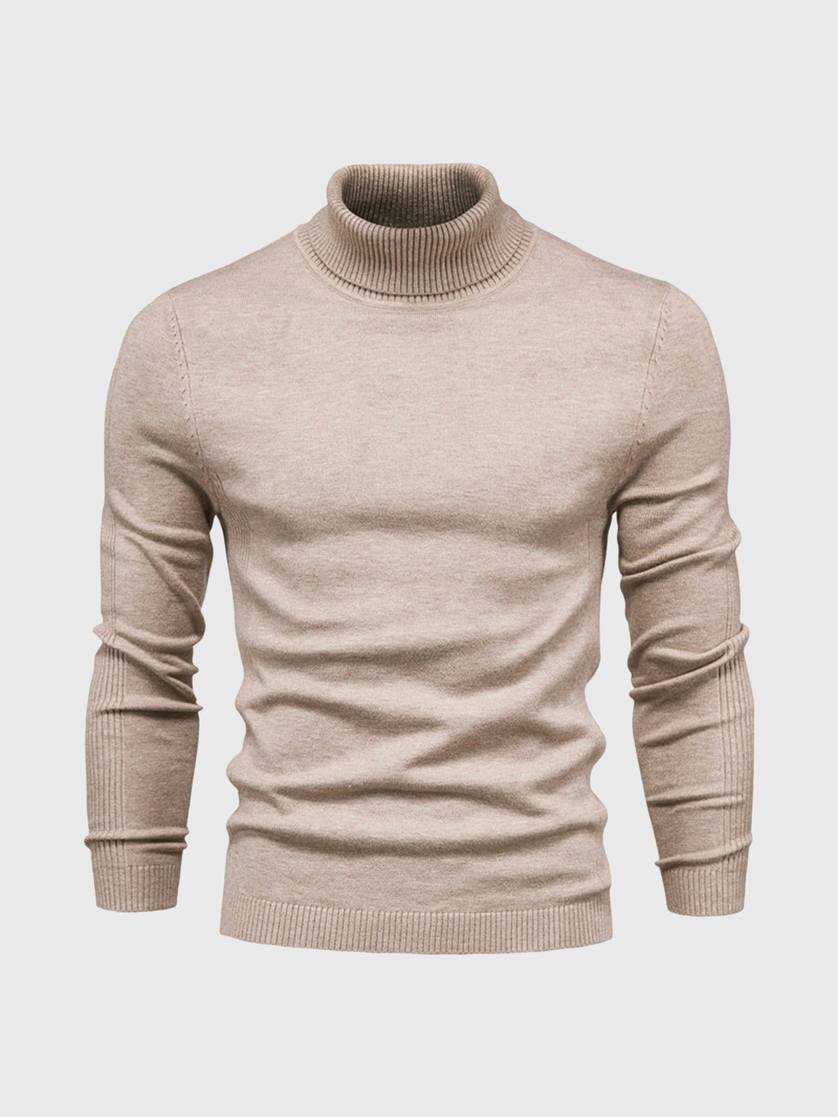 Sweter Męski z Golfem | Regularny Krój i Długi Rękaw - Arkadya Outlet - Sweaters