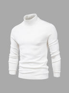 Sweter Męski z Golfem | Regularny Krój i Długi Rękaw - Arkadya Outlet - Sweaters