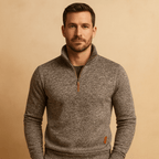 Sweter Męski z Zamkiem | Krój Regularny na Jesień i Zimę - Arkadya Outlet - Sweaters