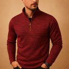 Sweter Męski z Zamkiem | Krój Regularny na Jesień i Zimę - Arkadya Outlet - Sweaters