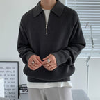 Sweter Męski z Zamkiem | Regularny Krój i Długi Rękaw - Arkadya Outlet - Sweaters