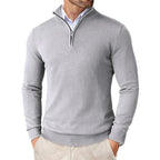 Sweter Męski z Zamkiem | Regularny Krój i Długi Rękaw - Arkadya Outlet - Sweaters