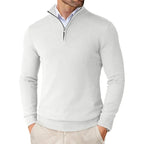 Sweter Męski z Zamkiem | Regularny Krój i Długi Rękaw - Arkadya Outlet - Sweaters
