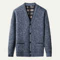 Sweter rozpinany męski z dekoltem V - Arkadya Outlet - Men Cardigan