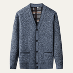 Sweter rozpinany męski z dekoltem V - Arkadya Outlet - Men Cardigan