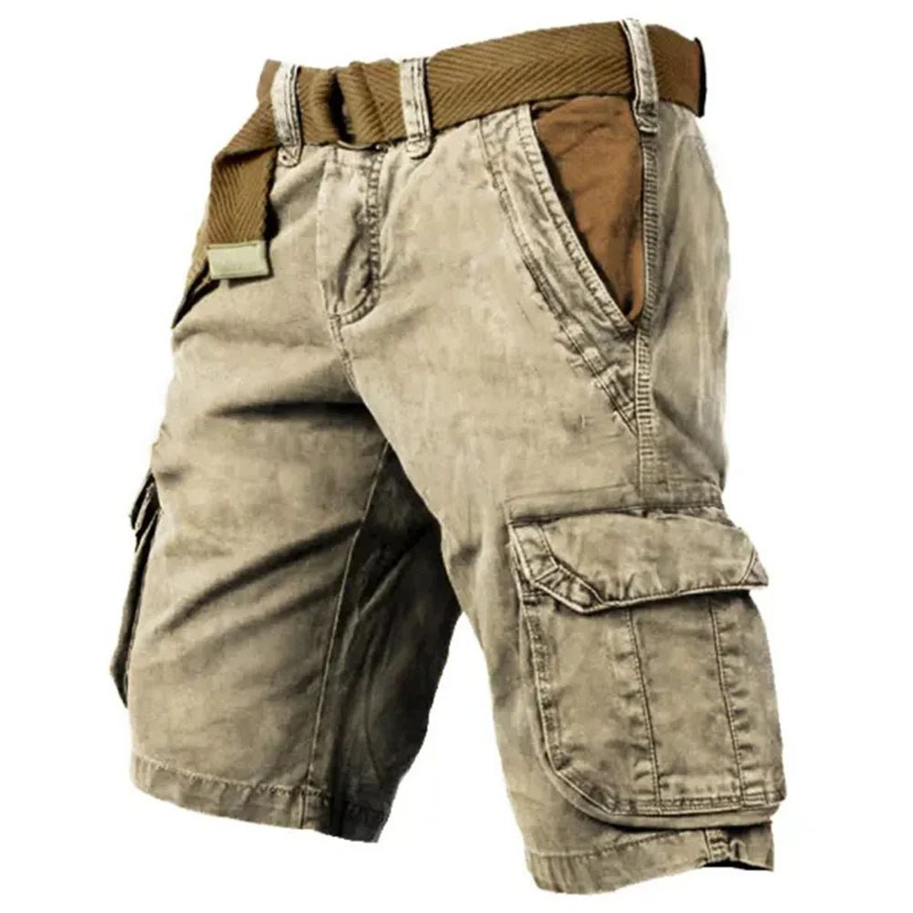 Szorty męskie cargo z regulowanym pasem - Arkadya Outlet - Men Short