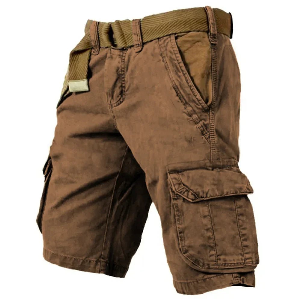 Szorty męskie cargo z regulowanym pasem - Arkadya Outlet - Men Short
