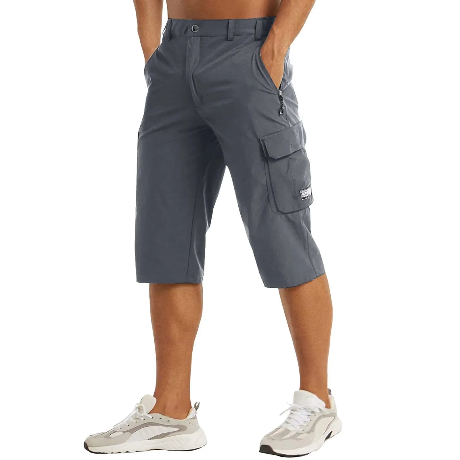 Szorty męskie cargo z zamkami - Arkadya Outlet - Men Short