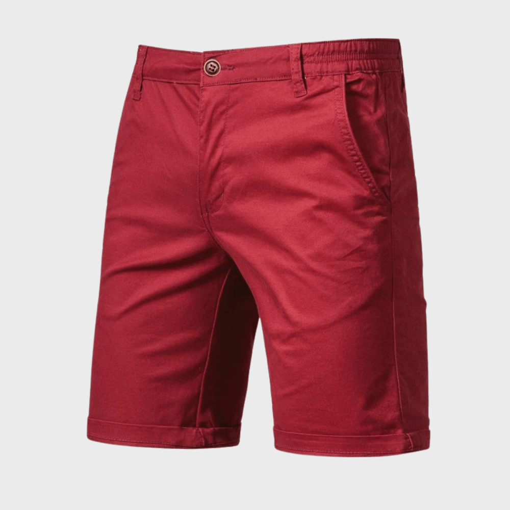 Szorty męskie chino z elastycznym pasem - Arkadya Outlet - Men Short