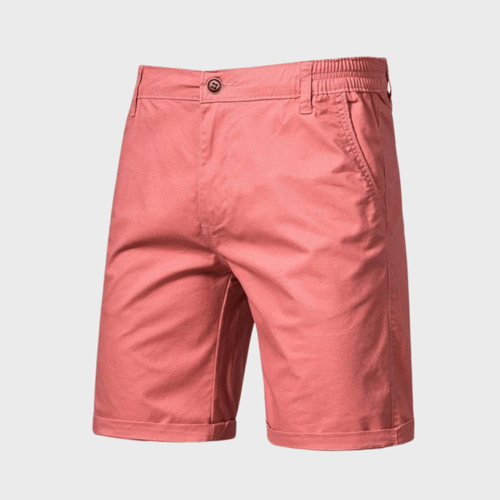 Szorty męskie chino z elastycznym pasem - Arkadya Outlet - Men Short