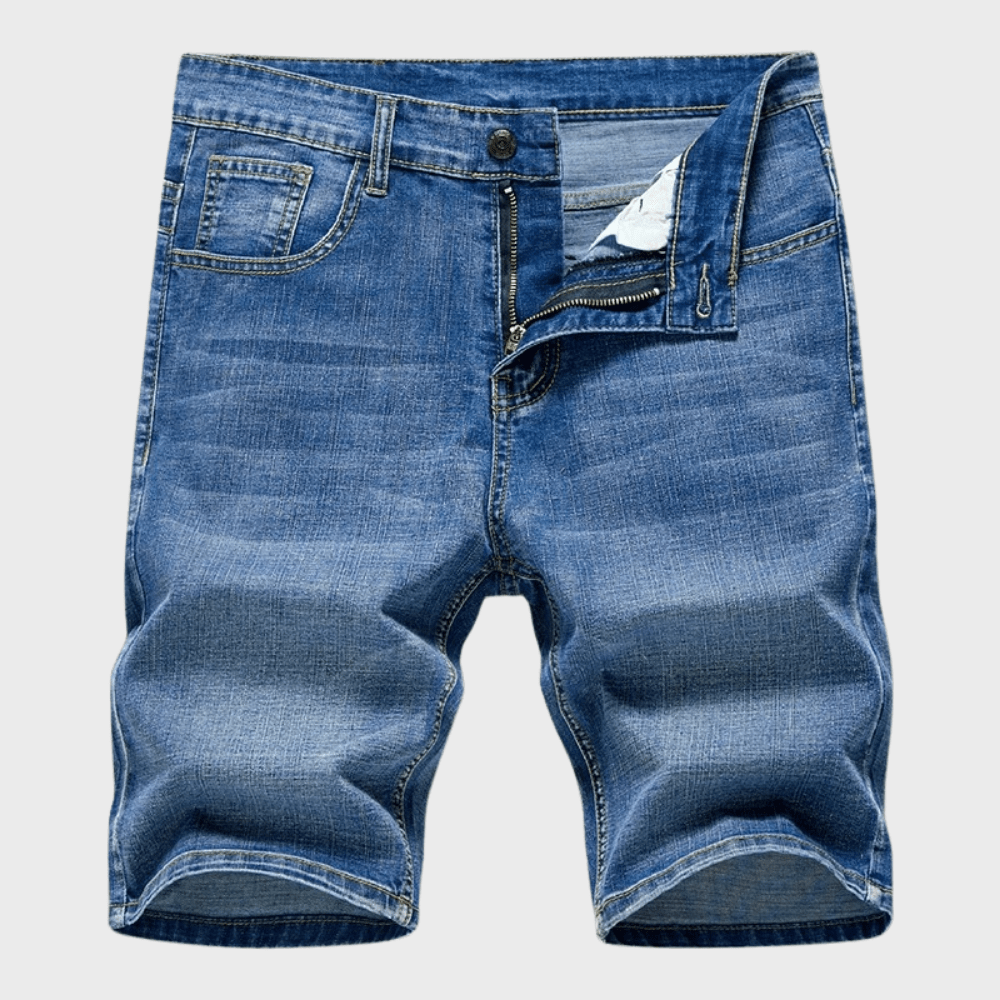 Szorty męskie jeansowe klasyczne - Arkadya Outlet - Men Short