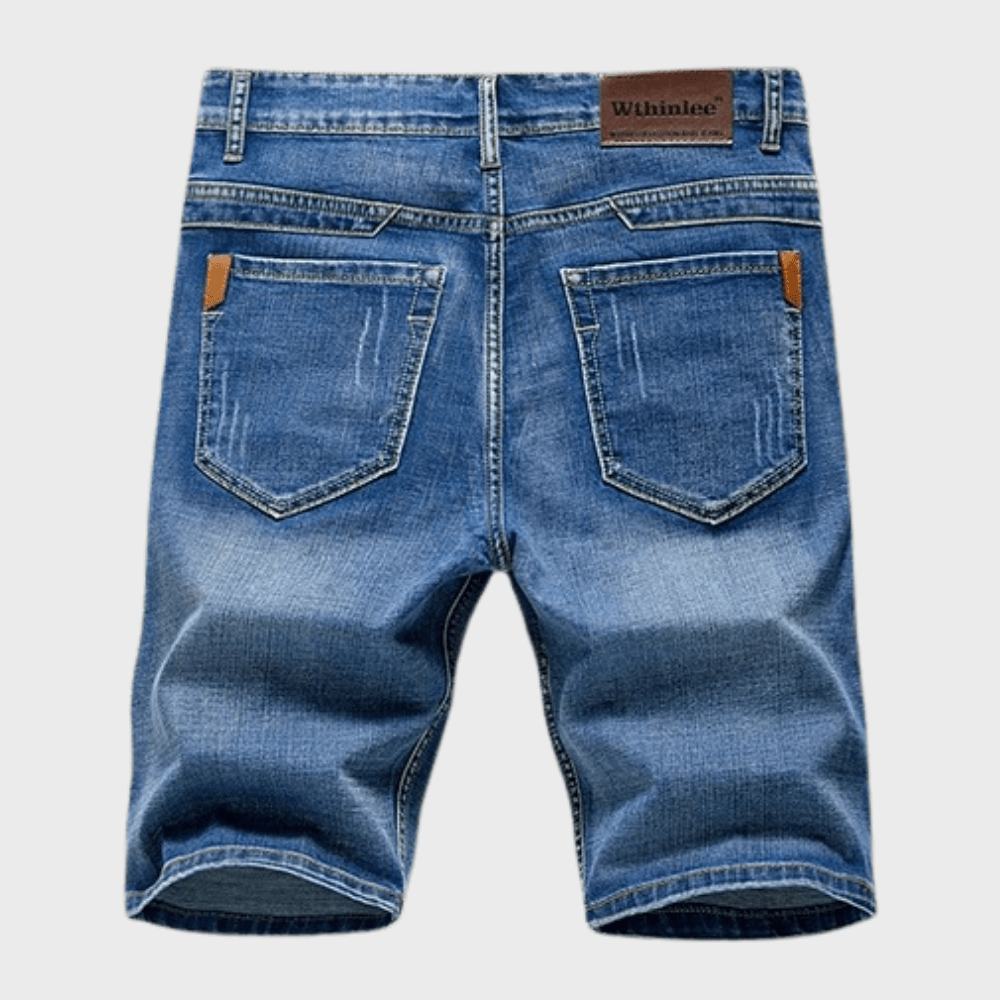 Szorty męskie jeansowe klasyczne - Arkadya Outlet - Men Short
