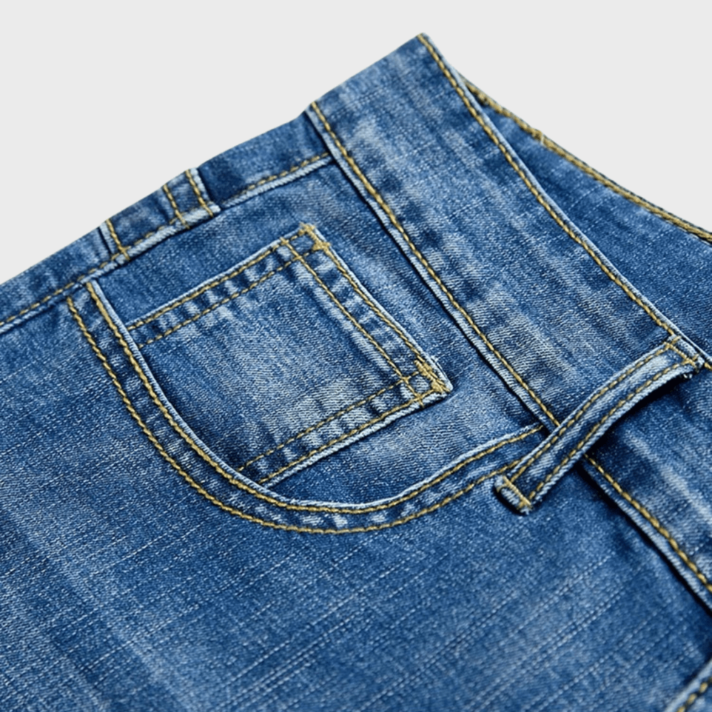 Szorty męskie jeansowe klasyczne - Arkadya Outlet - Men Short