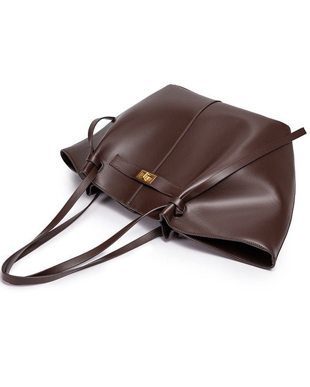 Torba shopper damska – zamek, długi pasek na ramię - Arkadya Outlet - Women Bag