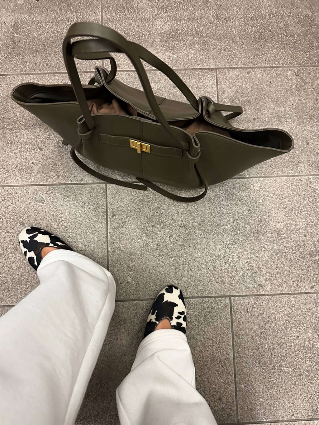 Torba shopper damska – zamek, długi pasek na ramię - Arkadya Outlet - Women Bag
