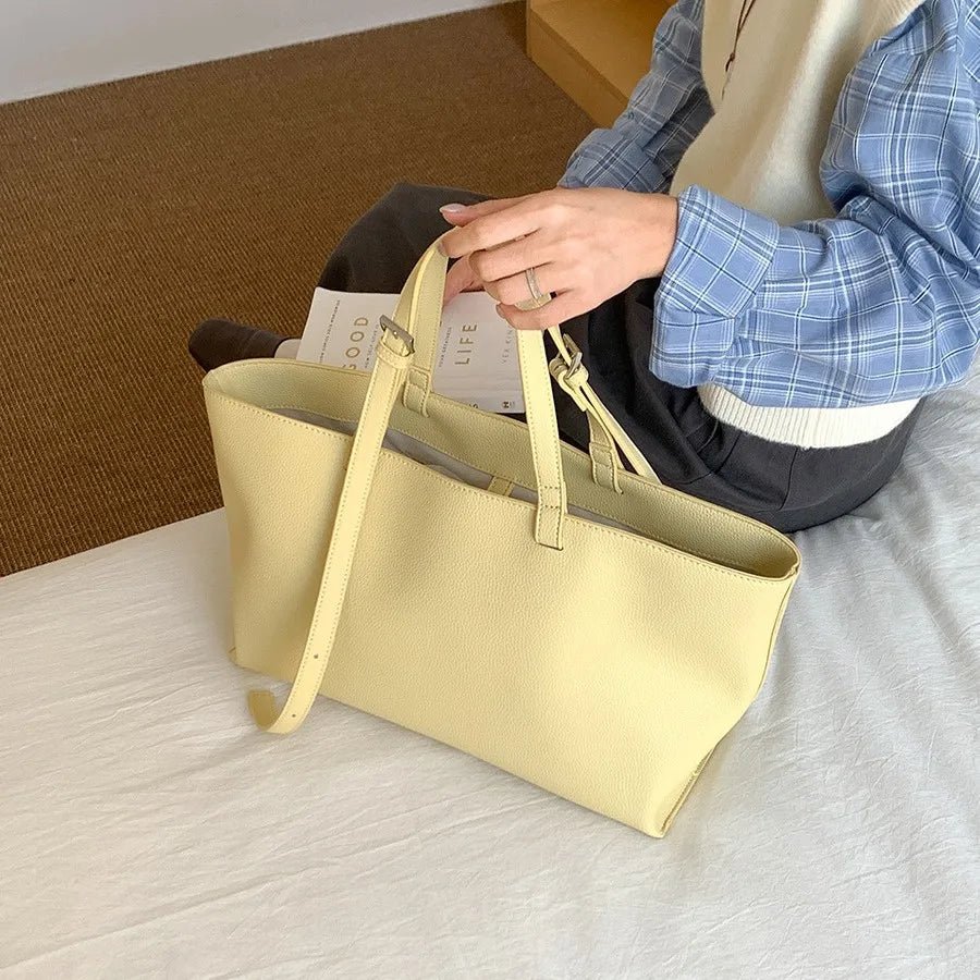 Torba tote damska – podwójne uchwyty, pasek na ramię - Arkadya Outlet - Women Bag
