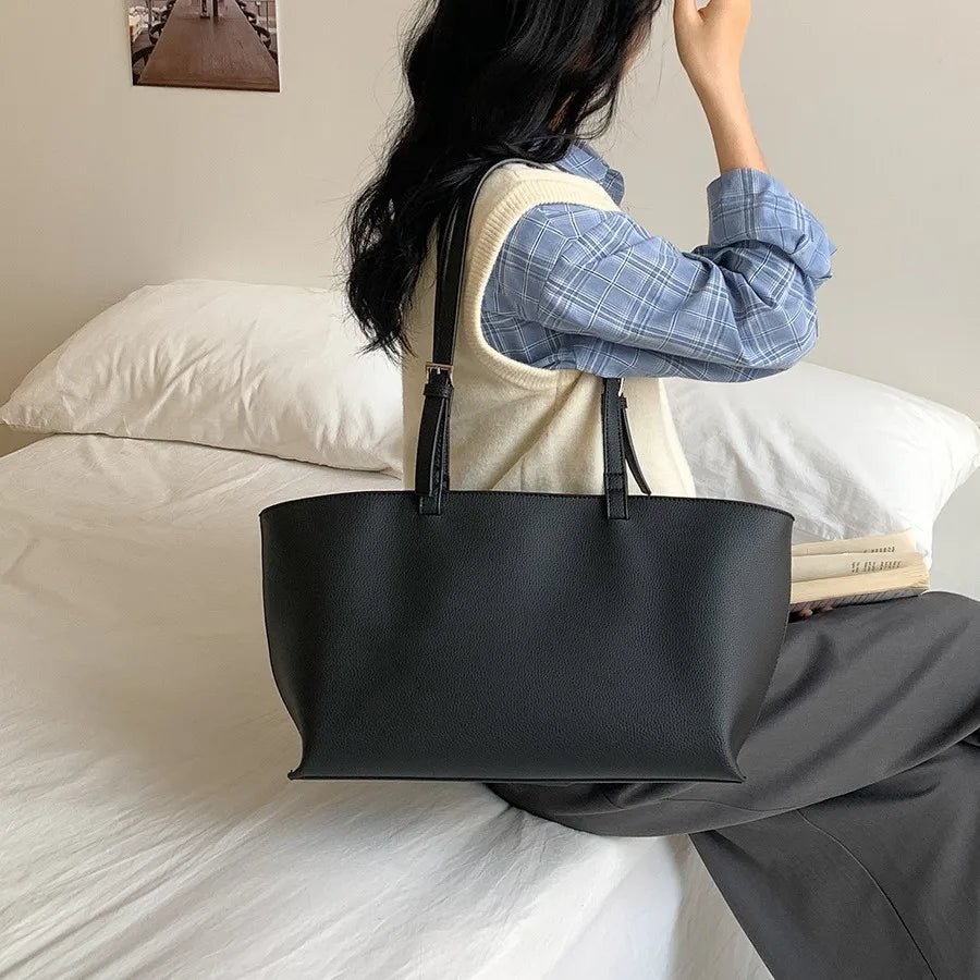 Torba tote damska – podwójne uchwyty, pasek na ramię - Arkadya Outlet - Women Bag