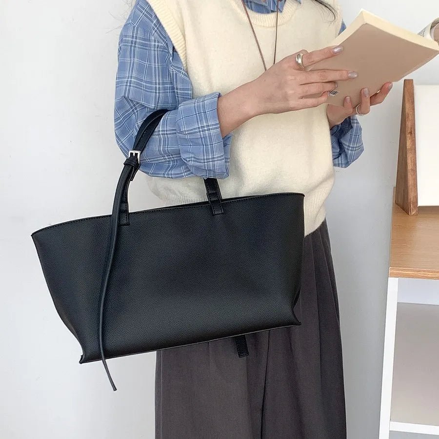 Torba tote damska – podwójne uchwyty, pasek na ramię - Arkadya Outlet - Women Bag