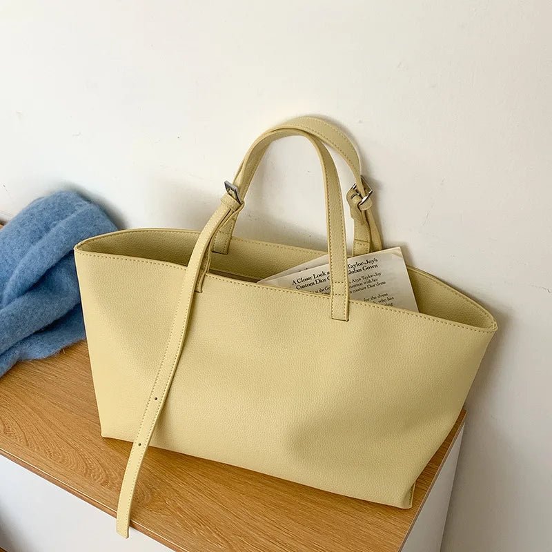 Torba tote damska – podwójne uchwyty, pasek na ramię - Arkadya Outlet - Women Bag