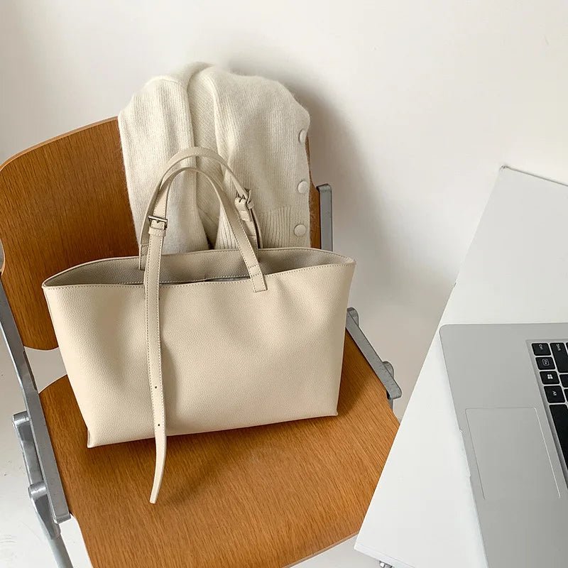 Torba tote damska – podwójne uchwyty, pasek na ramię - Arkadya Outlet - Women Bag