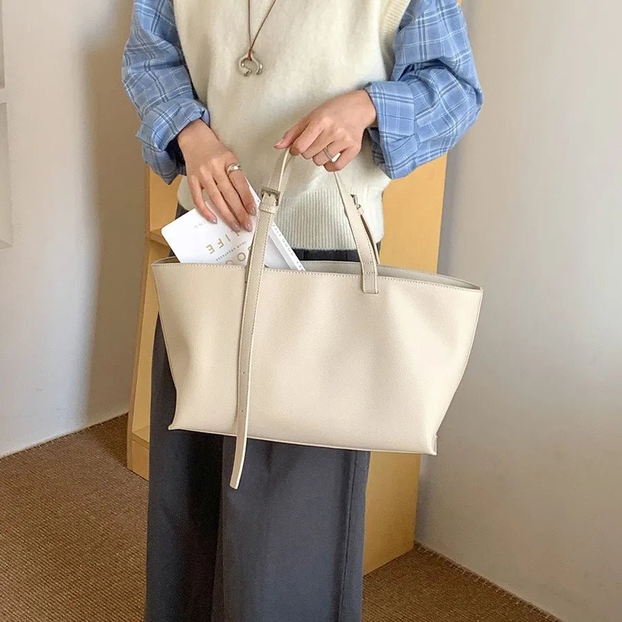 Torba tote damska – podwójne uchwyty, pasek na ramię - Arkadya Outlet - Women Bag