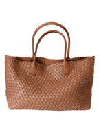 Torba tote damska – tkana faktura, otwarta góra - Arkadya Outlet - Women Bag