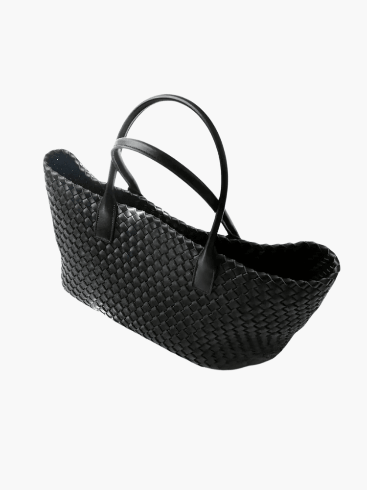 Torba tote damska – tkana faktura, otwarta góra - Arkadya Outlet - Women Bag
